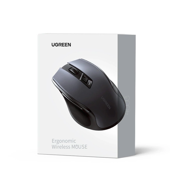 Ugreen USB 2.4GHz optische Funkmaus / Bluetooth 5.0 4000 DPI schwarz (MU006)