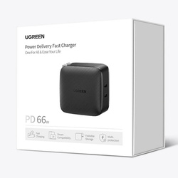 Ugreen Ladegerät 2x USB Typ C 66W Power Delivery 3.0 Quick Charge 4.0+ schwarz (CD216)