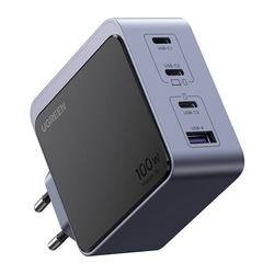 Ładowarka sieciowa 35043 Ugreen Nexode Air 100W, 3x USB-C, USB (szara)