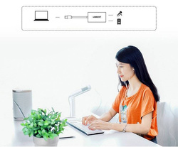 Ugreen externe Soundkarte Musikadapter USB - 3,5 mm Miniklinke 15 cm weiß (US205 30143)