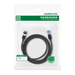 UGREEN NW153 Kabel geflochtenes Netzwerkkabel, Ethernet RJ45, Kat.8, F/FTP, 1,5m (schwarz)
