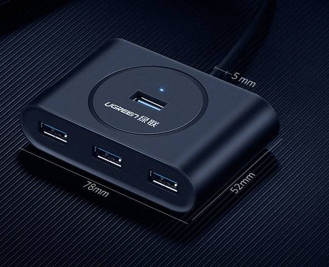 Ugreen HUB Splitter 4x USB 3.2 Gen 1 (1 m Kabel) schwarz (CR113 20291)