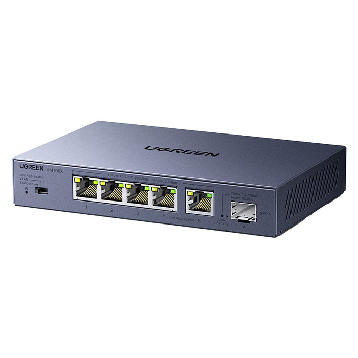 Network Switch Ugreen CM753, 6-port, 2.5 Gigabit Ethernet