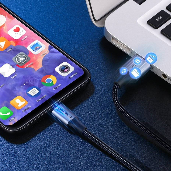 Ugreen Kabel USB - USB Type C Quick Charge 3.0 Kabel 3A 0,5m grau (60125)