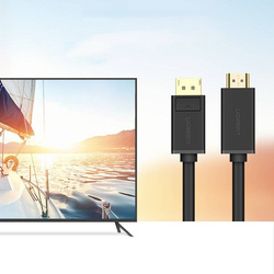 Ugreen Unidirektionales DisplayPort-zu-HDMI-Kabel 4K 30Hz 32 AWG 3m Schwarz (DP101 10203)