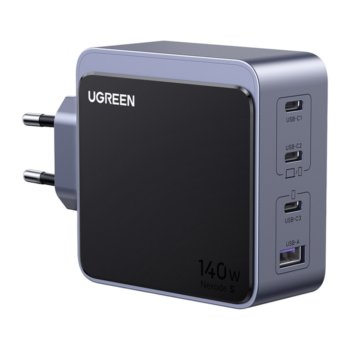Charger networked Ugreen Nexode S 140W, GaN, 3x USB-C + USB (gray)