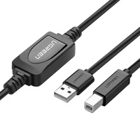 Cable for printer Ugreen US122 USB-B USB-A 2.0 10m - black