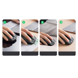 Ugreen optyczna mysz bezprzewodowa USB 2.4GHz / Bluetooth 5.0 4000 DPI czarny (MU006)