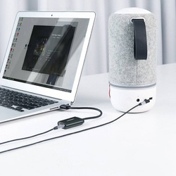 Ugreen external sound card music adapter USB - 3.5 mm mini jack 15 cm white (US205 30143)