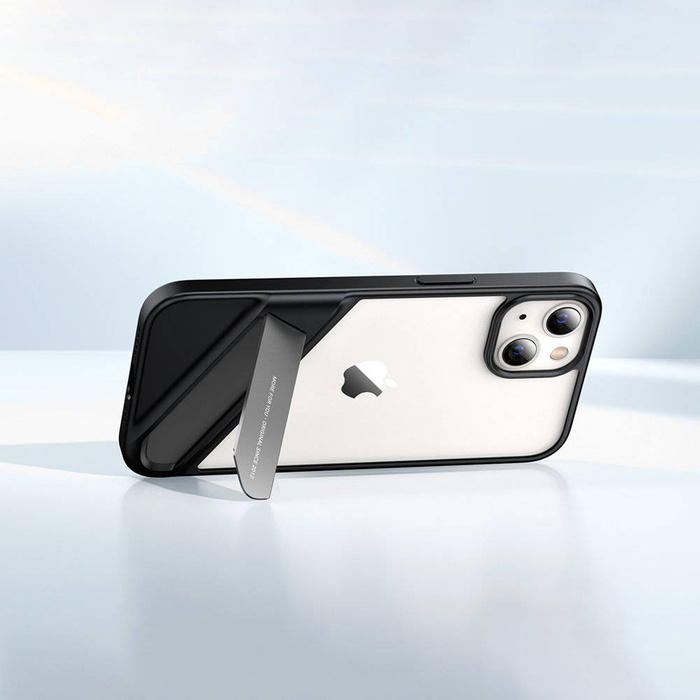 Ugreen Fusion Kickstand Case iPhone 13 Hardcover mit Gelrahmen und Ständer schwarz (90152)