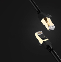 Ugreen Cable Internetkabel Netzwerk Ethernet Patchkabel RJ45 Cat 7 STP LAN 10 Gbps 1m Schwarz (NW107 11268)