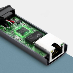 Ugreen externer Netzwerkadapter RJ45 - USB Typ C (1000 Mbps / 1 Gbps) Gigabit Ethernet grau (CM199)