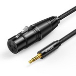 Ugreen kabel audio 3.5mm mini jack (męski) - XLR (żeński) 1m czarny (AV182)