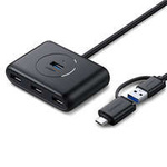 Ugreen rozdzielacz HUB 4x USB 3.0 port USB Typ C kabel 1m czarny (CR113 40850)