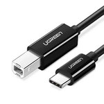 Kabel USB-C do USB-B 2.0 (do drukarki) Ugreen US370, 1m (czarny)