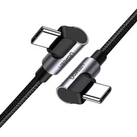 Kabel USB-C do USB-C kątowy UGREEN US323, PD, 3A 60W, 2m (czarny)