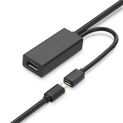 Ugreen aktywny kabel przedłużacz USB 3.2 Gen 1 (USB 3.0, USB 3.1 Gen 1) 10m czarny (US175)