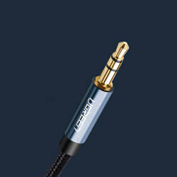 Ugreen kątowy kabel AUX 2 x mini jack 3,5 mm 1,5m niebieski (AV112)